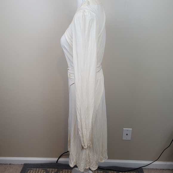 Joie Cream Long Sleeve Wrap Dress size M - Picture 5 of 8